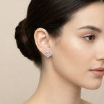 Load image into Gallery viewer, Regal Chevron Diamond Studs