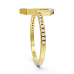 Load image into Gallery viewer, Geometric Link Diamond Ring