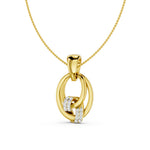 Load image into Gallery viewer, Golden Orbit Diamond Pendant