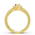 Load image into Gallery viewer, Gold Halo Cluster Ring