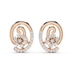 Load image into Gallery viewer, Rose Fleur Swirl Earrings