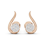 Load image into Gallery viewer, Rose Whirl Diamond Earrings