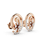 Load image into Gallery viewer, Rose Fleur Swirl Earrings