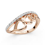 Load image into Gallery viewer, Trinity Heart Diamond Ring