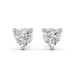 Load image into Gallery viewer, Heart Shape Solitaire Studs