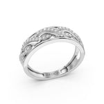 Load image into Gallery viewer, Silver Braided Spark Ring