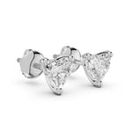Load image into Gallery viewer, Heart Shape Solitaire Studs