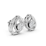 Load image into Gallery viewer, Silver Spiral Spark Earrings