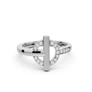 Blushing Orbit Sunburst Ring