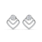 Load image into Gallery viewer, Regal Chevron Diamond Studs