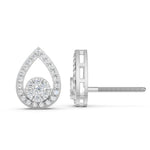 Load image into Gallery viewer, Radiant Teardrop Halo Diamond Earrings