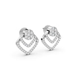 Load image into Gallery viewer, Regal Chevron Diamond Studs