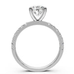 Load image into Gallery viewer, Classic Round Brilliant Pave Engagement Ring