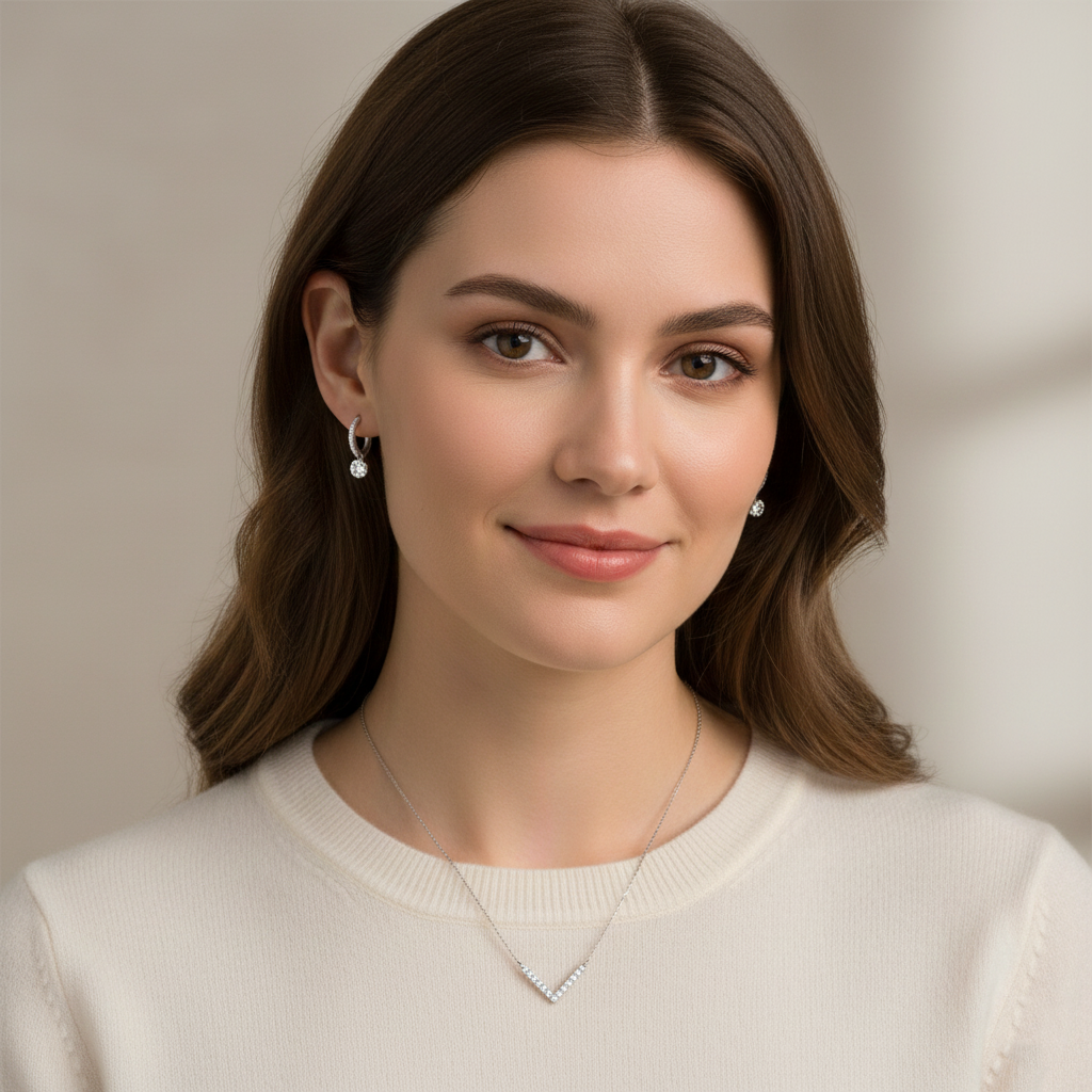 Diamond Chevron Pendant