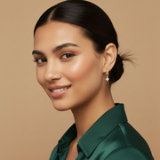 Petal Drop Diamond Hoops