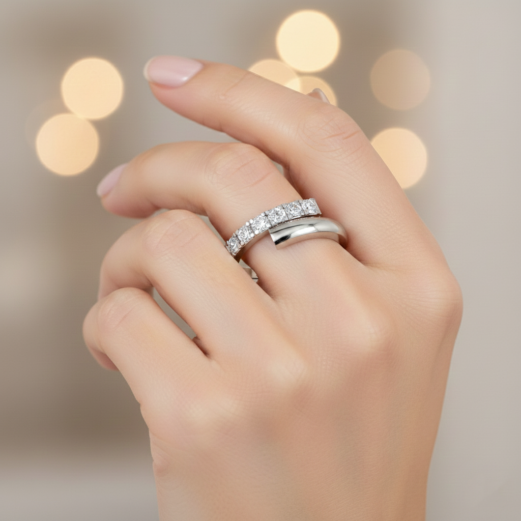 Celeste Curve Ring