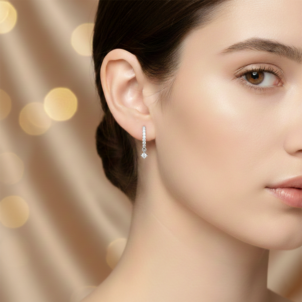 Classic Solitaire Drop Earrings