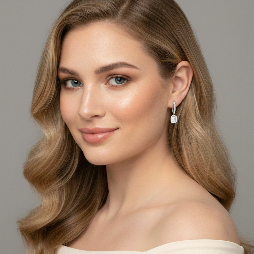 Luxe Baguette Halo Drops