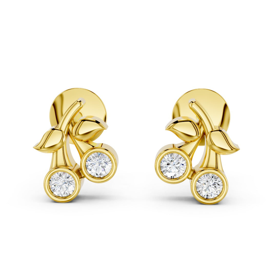 Cherry Spark Diamond Studs
