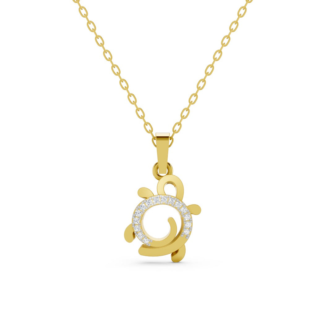 Whimsical Orbit Diamond Pendant