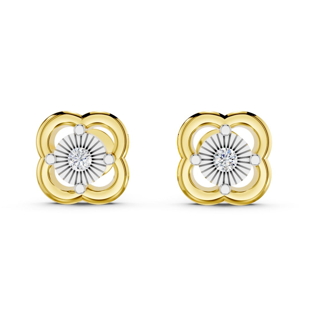 Sunburst Blossom Diamond Earrings