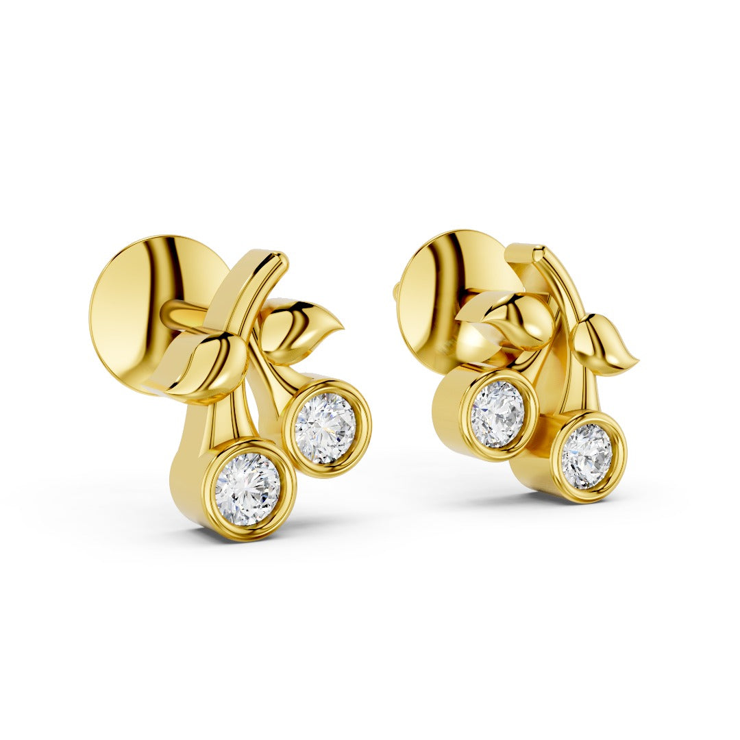 Cherry Spark Diamond Studs