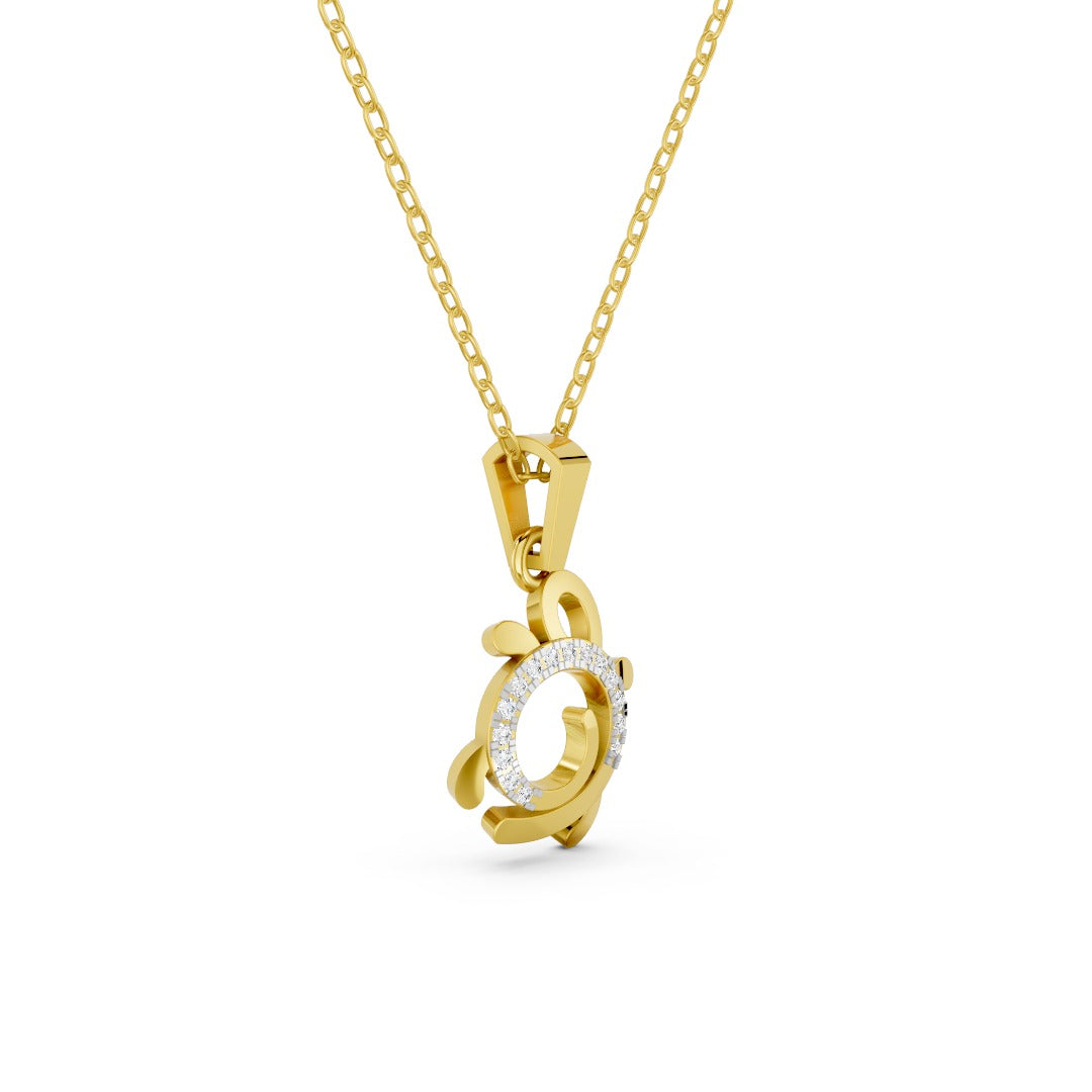 Whimsical Orbit Diamond Pendant