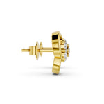 Load image into Gallery viewer, Triple Halo Diamond Flower Studs