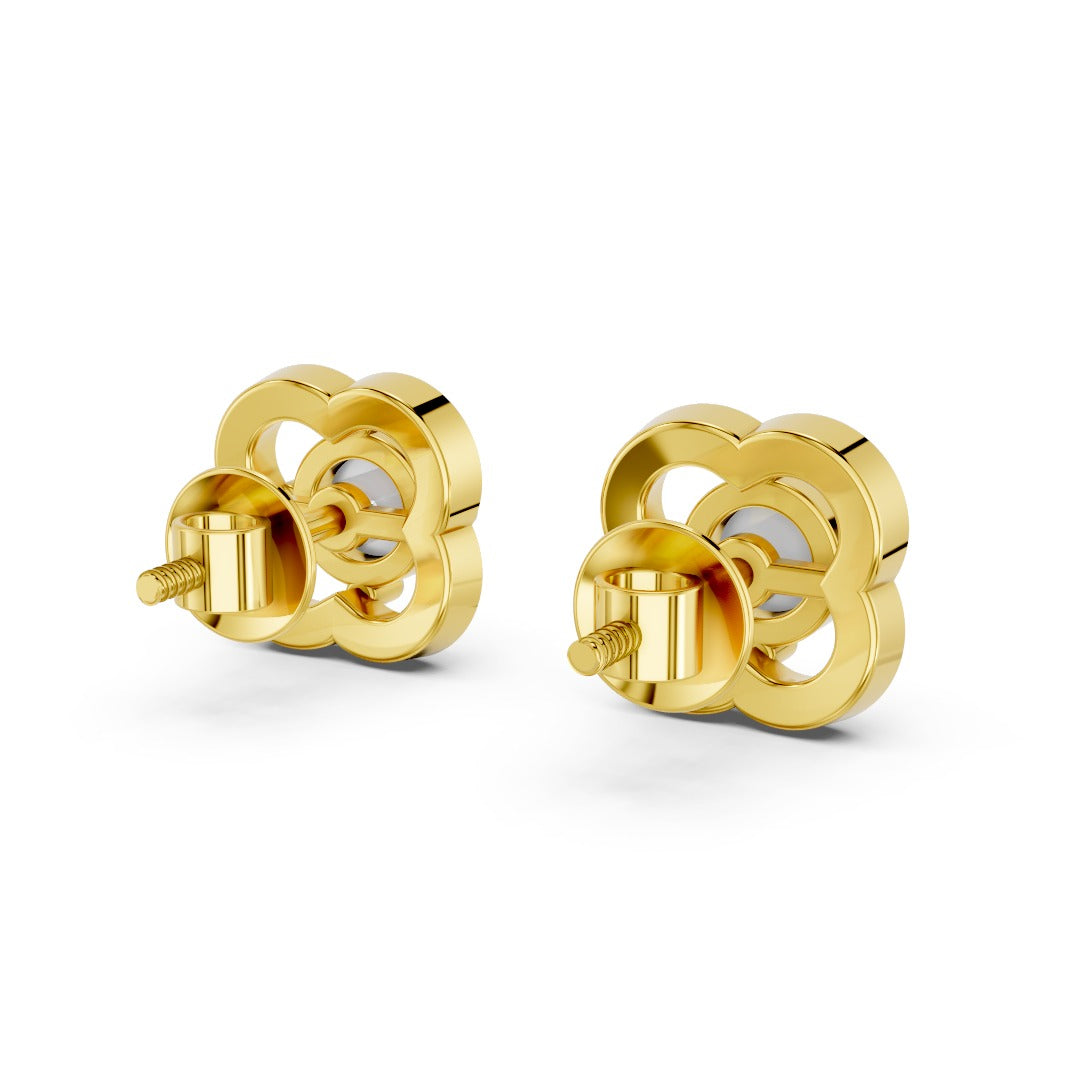 Sunburst Blossom Diamond Earrings