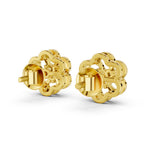 Load image into Gallery viewer, Elegant floral diamond studs