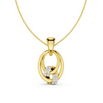 Load image into Gallery viewer, Golden Orbit Diamond Pendant