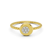 Golden Orbit Diamond Ring