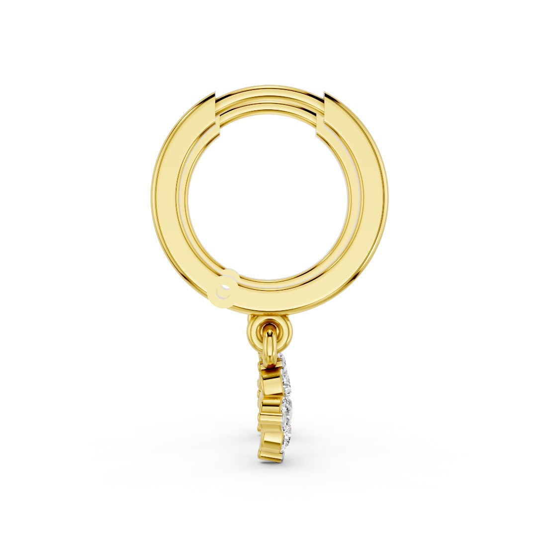 Petal Drop Diamond Hoops