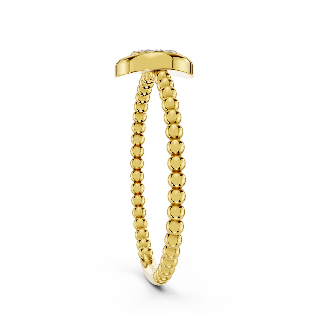 Golden Orbit Diamond Ring