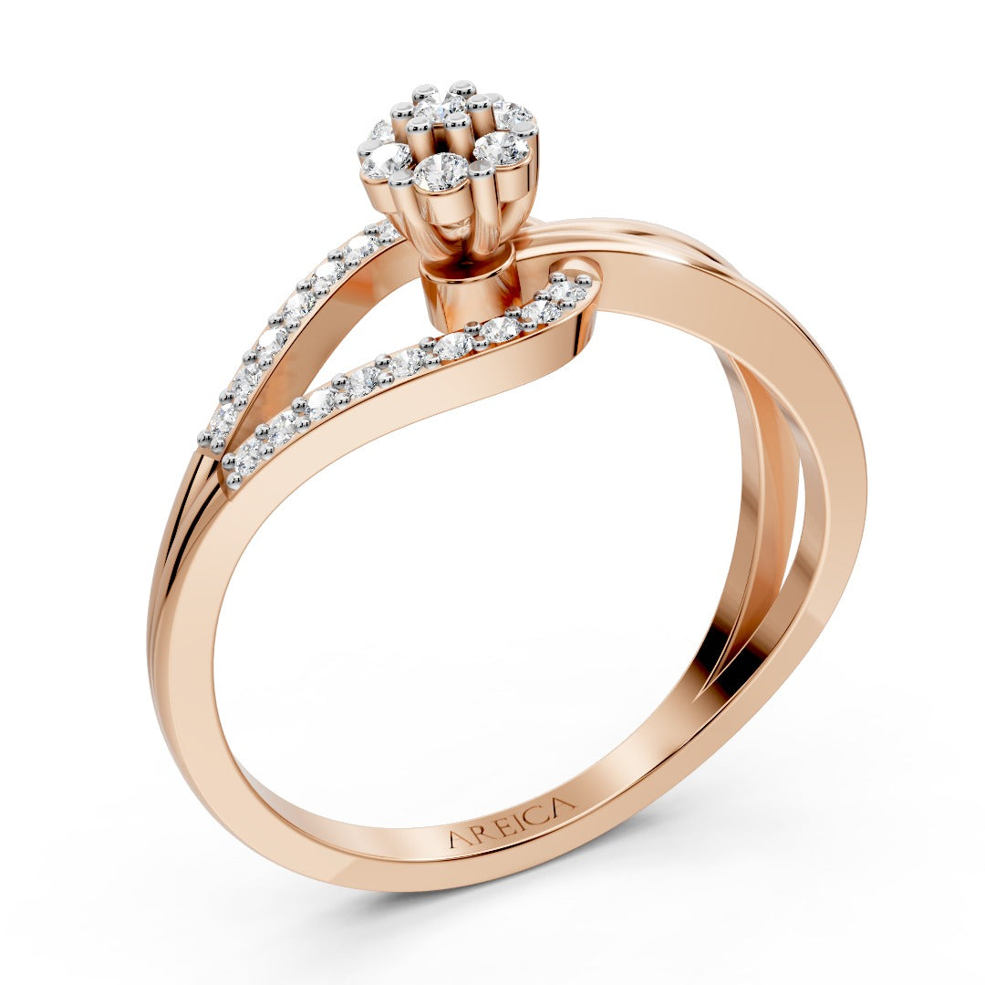 Graceful Floral Wrap Ring