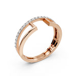 Load image into Gallery viewer, Interlock Curve Diamond Ring