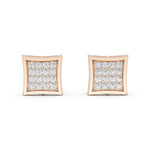 Load image into Gallery viewer, Radiant Grid Diamond Earrings