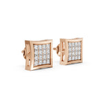 Load image into Gallery viewer, Radiant Grid Diamond Earrings