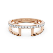 Interlock Curve Diamond Ring