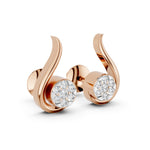 Load image into Gallery viewer, Rose Whirl Diamond Earrings
