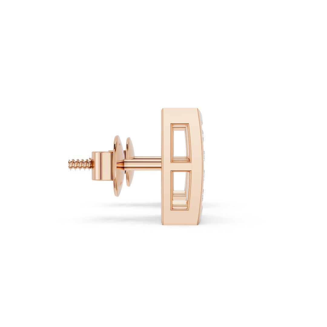 Radiant Grid Diamond Earrings