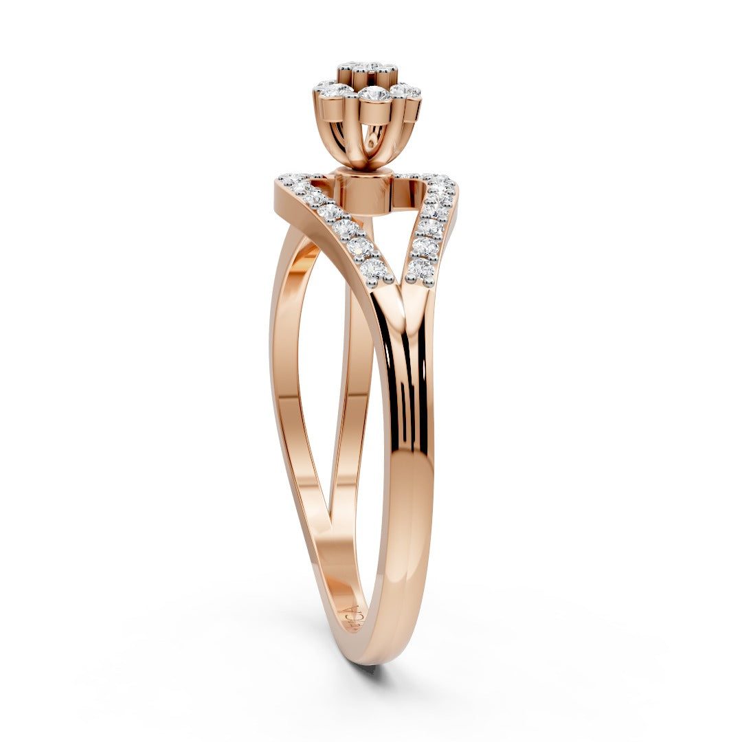 Graceful Floral Wrap Ring