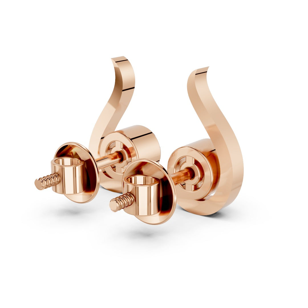 Rose Whirl Diamond Earrings