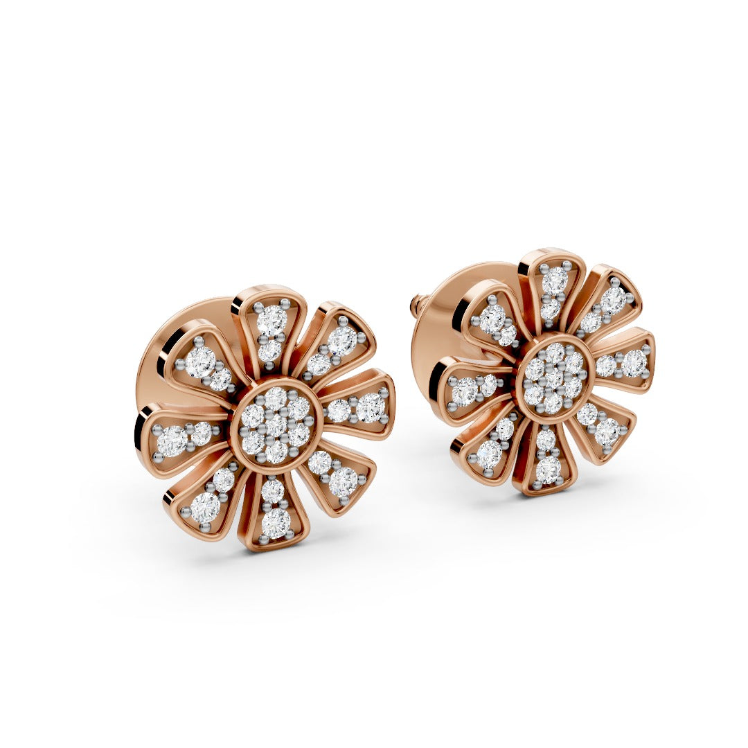 Floret Luxe Gold Studs