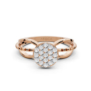 Radiant Disc Diamond Ring