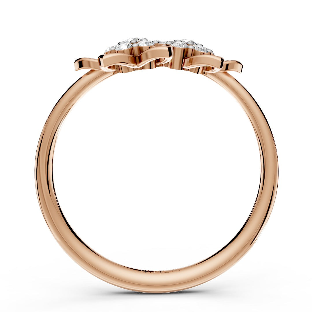 Floral Cluster Cuff Ring