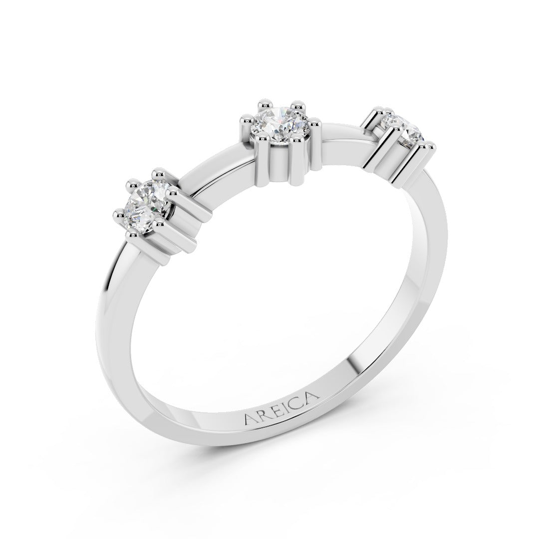 Contemporary Triple-Stone Ring