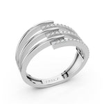 Load image into Gallery viewer, Trinity Curve Diamond Ring