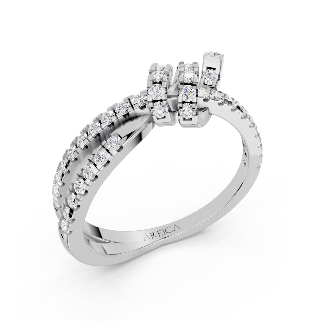 Interlocking Knot Diamond Ring
