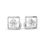 Load image into Gallery viewer, FloraFrame Diamond Earrings